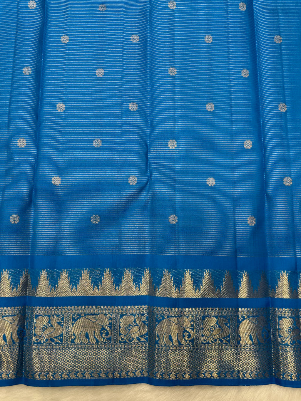Ananda Vairaoosi Vintage Kanjeevaram Saree with a Skirt Temple & Traditional Border