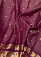 Vintage Vairaoosi Kanjeevaram Saree with Skirt Border & Orange Edge Contrast