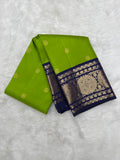 Parrot green & Blue Korvai Vintage Kanjeevaram Saree [Recreation]