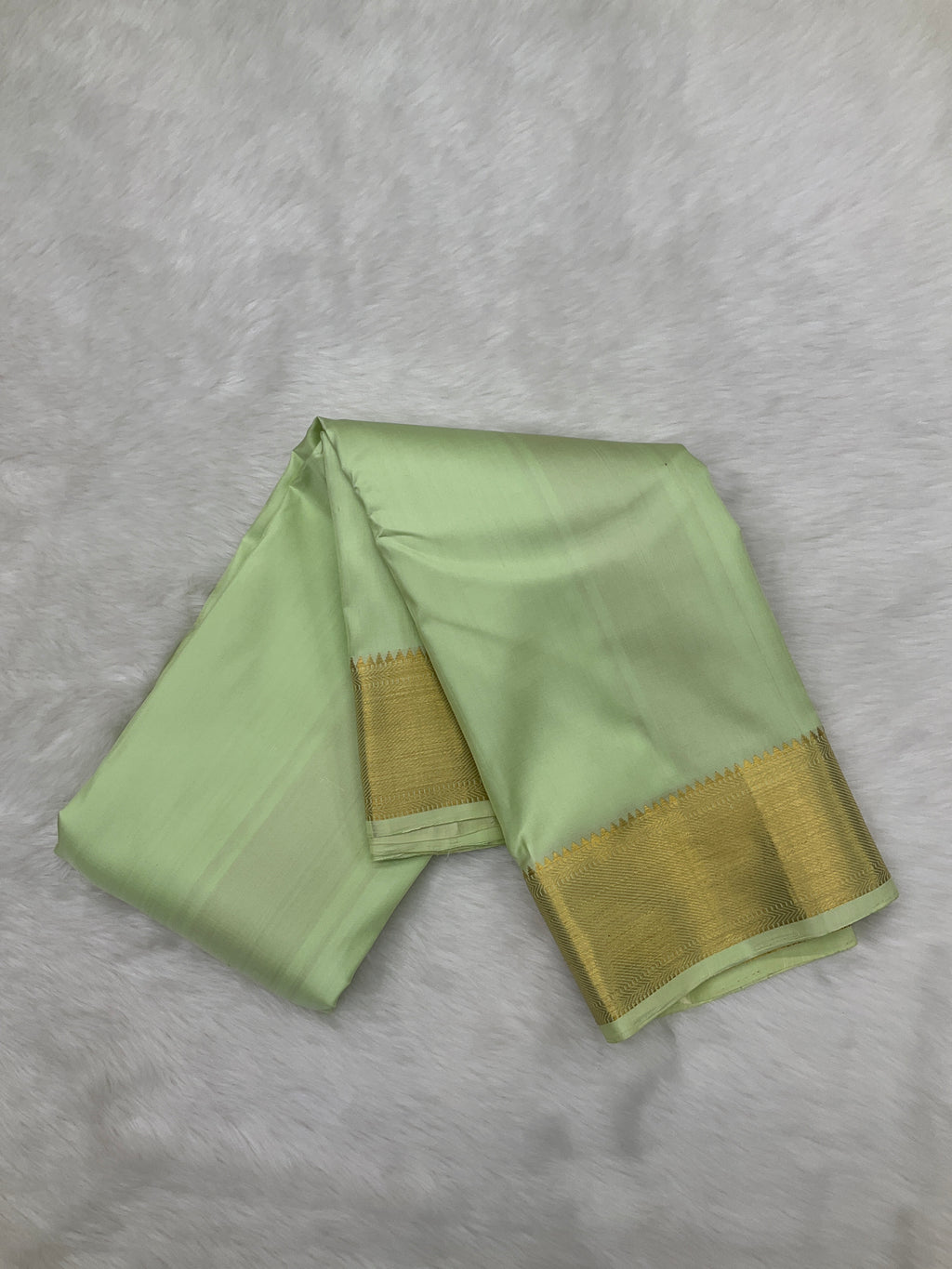 Pista Green Handloom Dhoti,Kanduva & Shirt piece (3 pc Set)