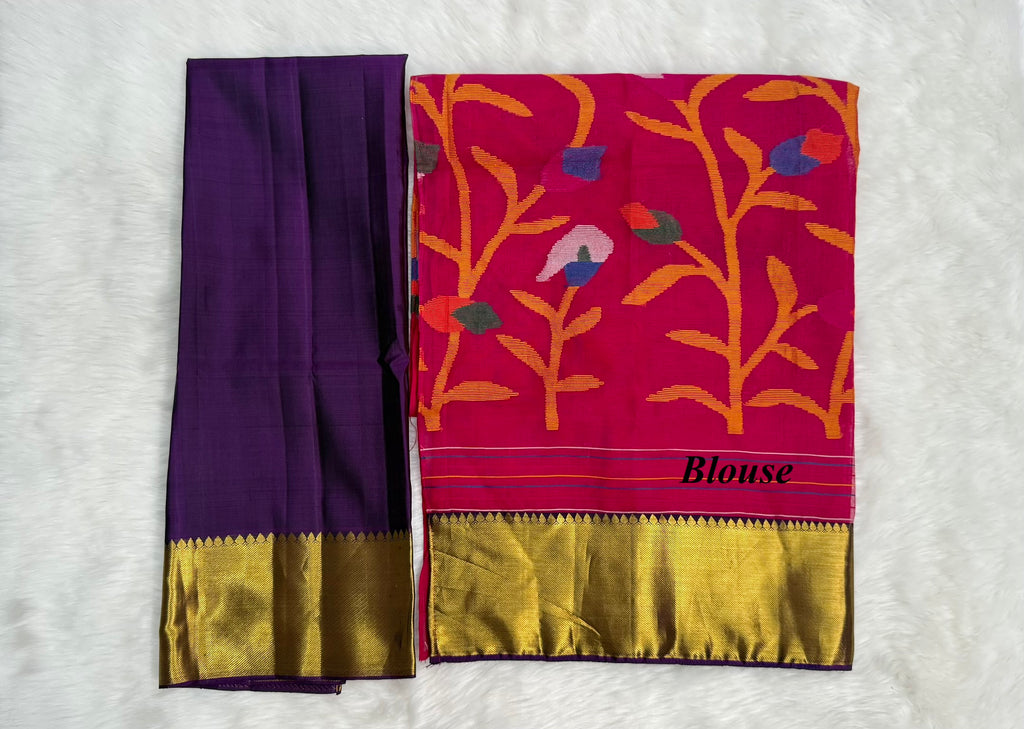 Jamdhani x Kanchi Fusion Saree