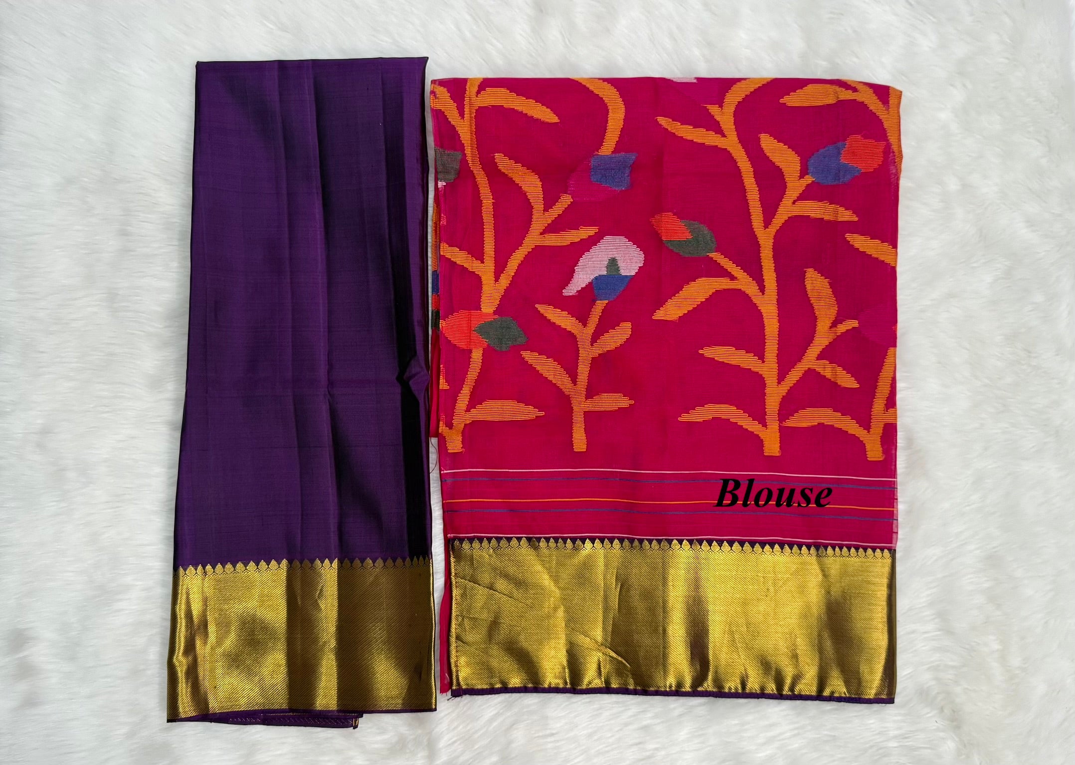 Jamdhani x Kanchi Fusion Saree