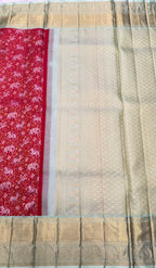 Korvai Kanjeevaram Silk Saree with traditional Vana Singaram