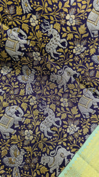 Korvai Kanjeevaram Silk Saree with traditional Vana Singaram