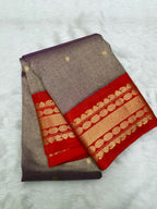 Vintage Korvai Zari pack Kanjeevaram Saree with a Korvai Thapet Border & Rich Pallu