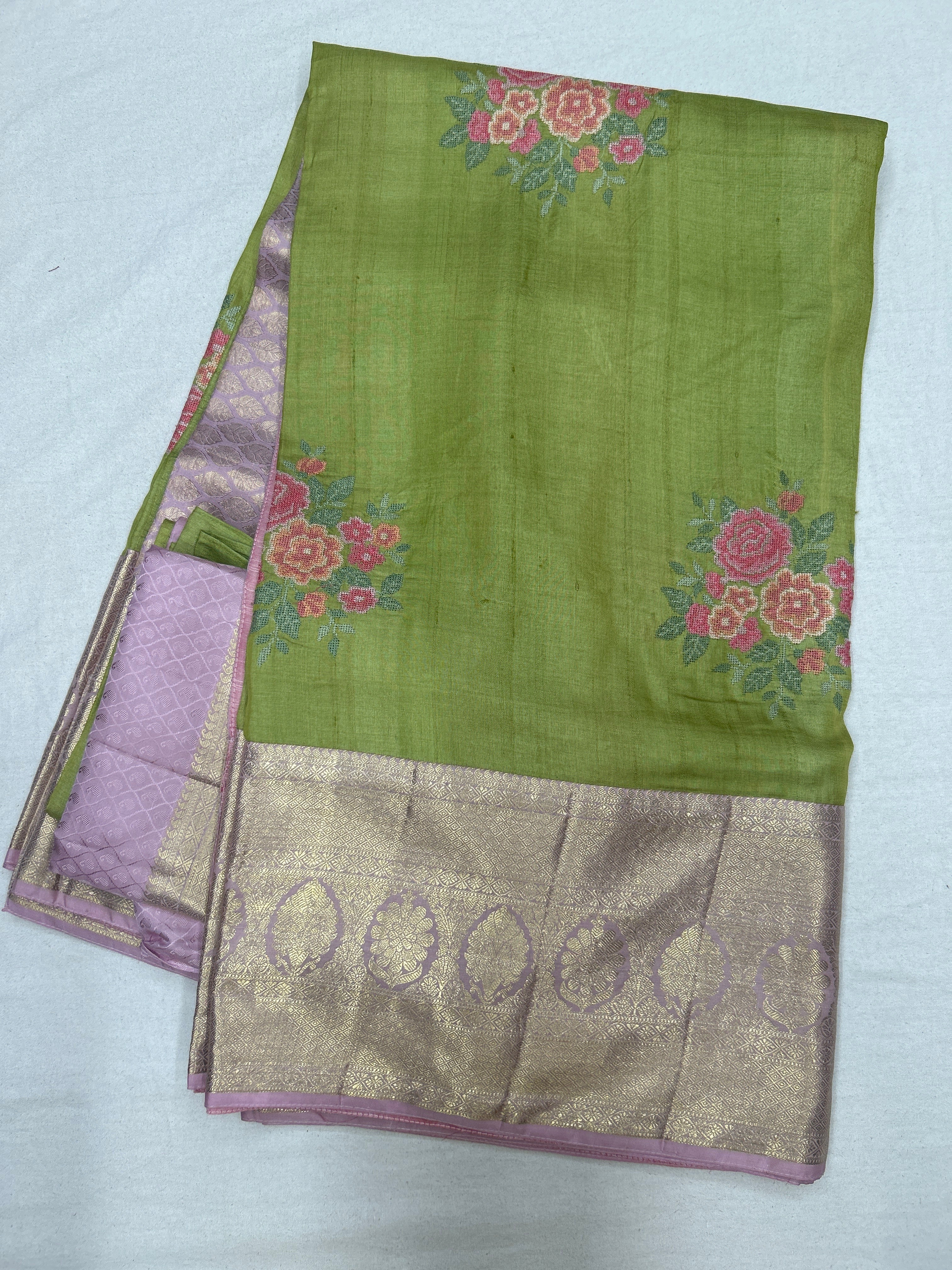 Tussar x Kanchi Fusion Saree
