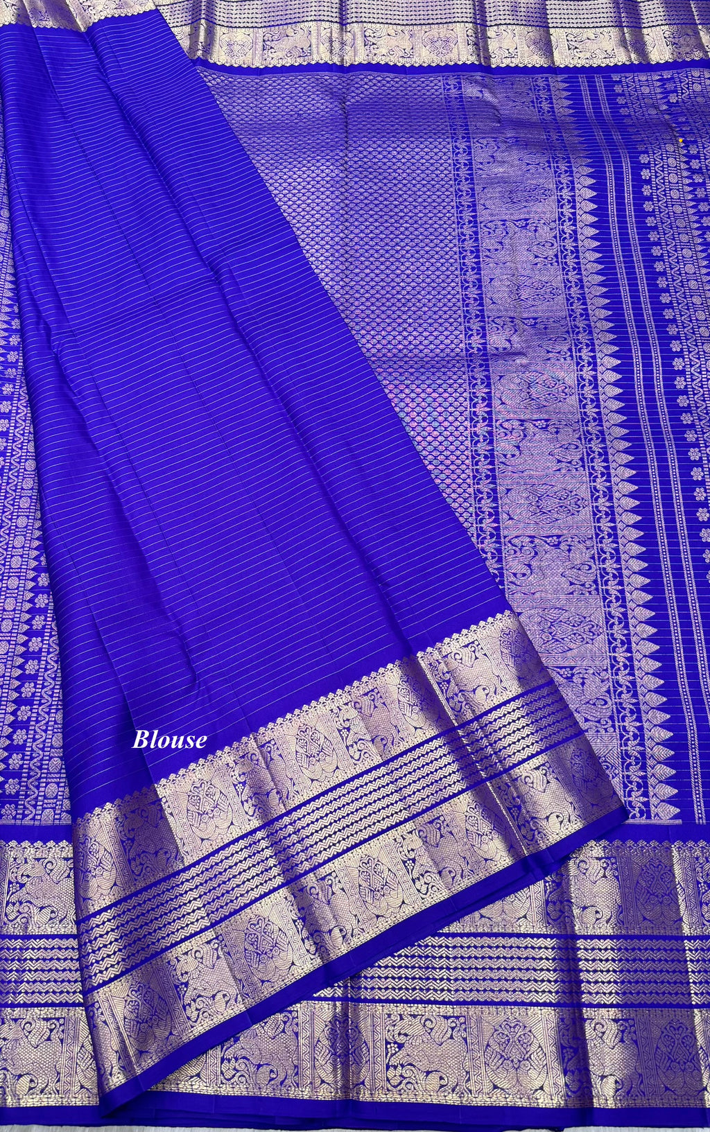 Dark Purple Vintage Kanjeevaram Saree