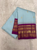 Kanjeevaram Silk Saree with Pink Korvai Border