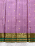 Onion Pink Vintage Kanjeevaram Saree with Green Meena Border