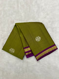 Green Vintage Kanjeevaram Saree with Gandabrunda Motif & Small Border