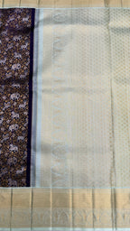 Korvai Kanjeevaram Silk Saree with traditional Vana Singaram