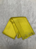 Lemon Yellow Brocade Kanjeevaram Silk Saree with Turning Elephant Border