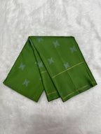 Leaf Green No Zari Vintage Kanjeevaram Saree