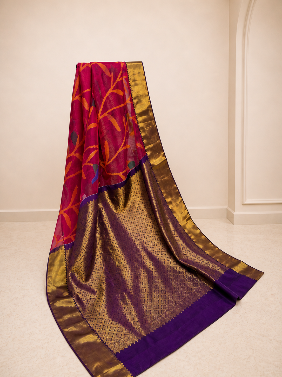 Jamdhani x Kanchi Fusion Saree