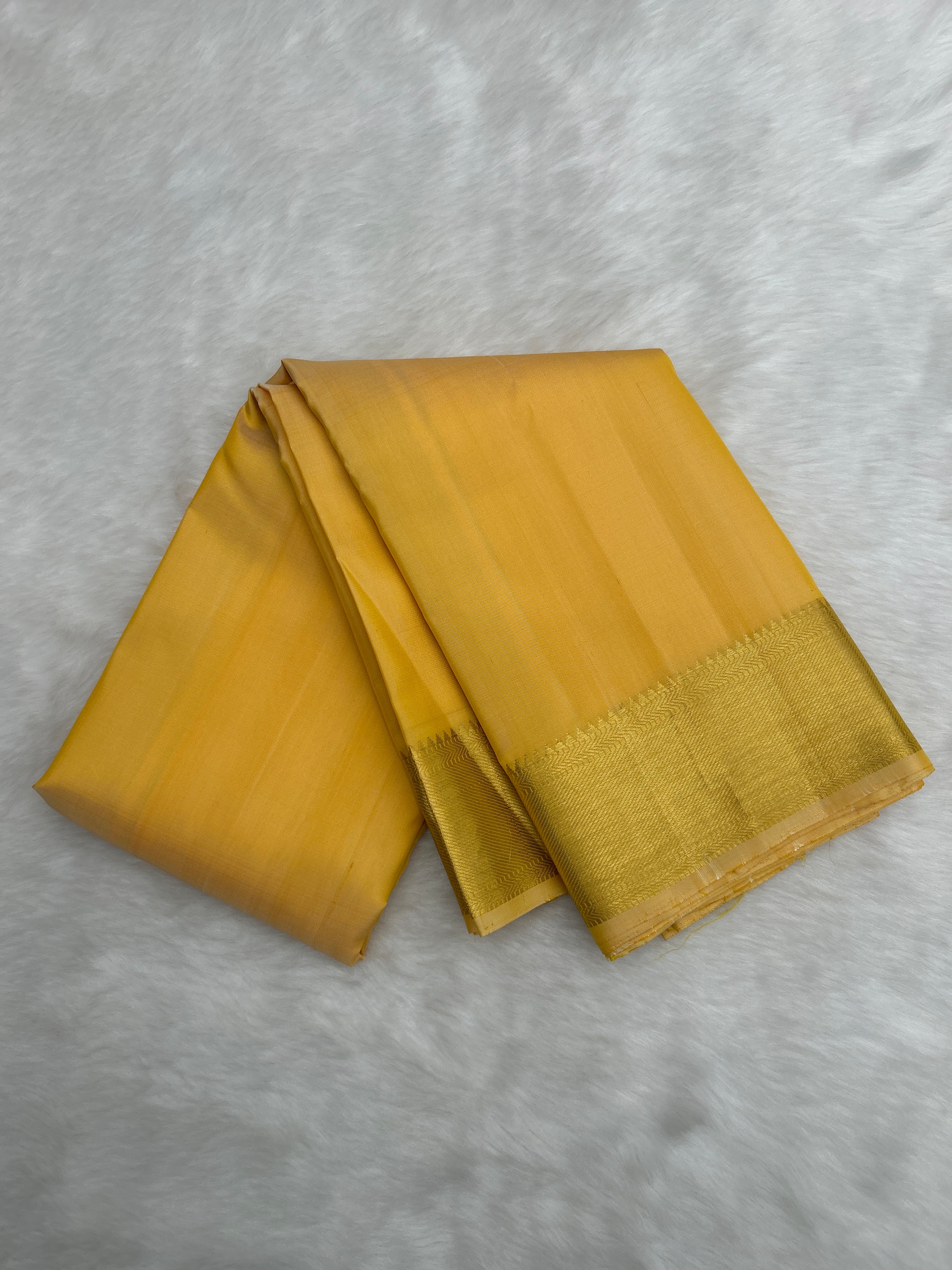 Yellow Handloom Dhoti,Kanduva & Shirt piece (3 pc Set)