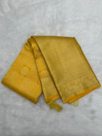 Yellow Brocade Kanjeevaram Silk Saree