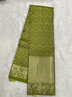 Mandulir (Olive green) Brocade Kanjeevaram Silk saree