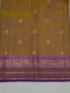 Dual Tone Vintage Kanjeevaram silk saree with Olive Meena Border