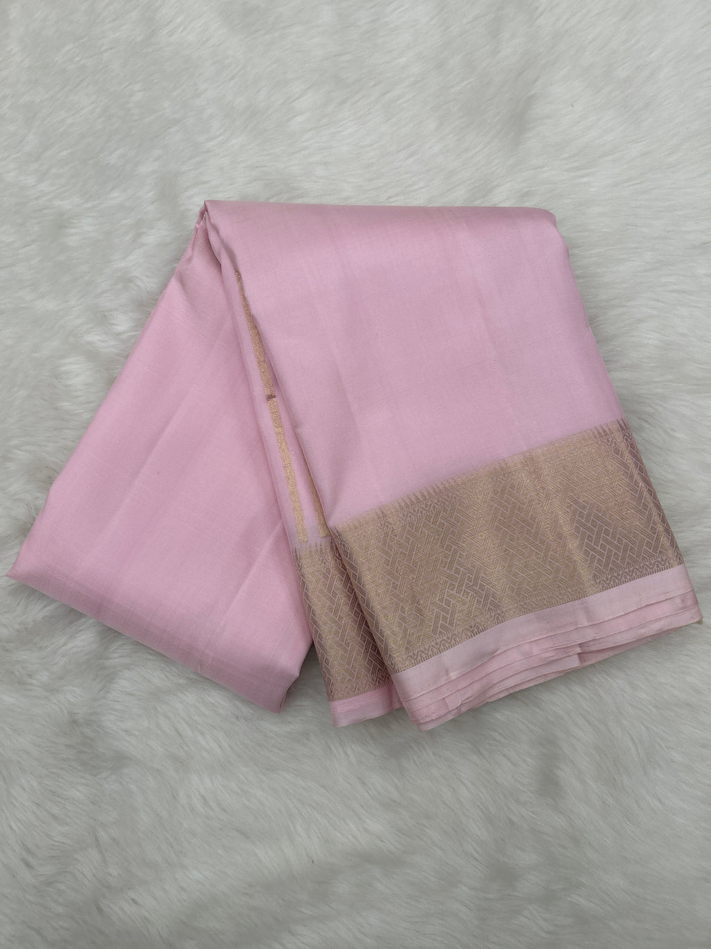 Powder Pink Handloom Dhoti,Kanduva & Shirt piece (3 pc Set)