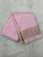 Powder Pink Handloom Dhoti,Kanduva & Shirt piece (3 pc Set)