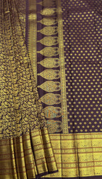 Rich Maroon Kanjeevaram silk Saree with Vanam Singaram and (Varisapet / Meena) Border