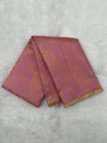 Dusty Pink No Zari Kanjeevaram Silk Saree