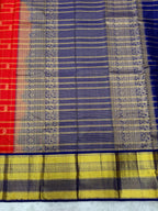 Red & Violet Korvai Vintage Kanjeevaram Saree