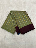 Raindrop Motif Vintage Kanjeevaram Saree with Open Border