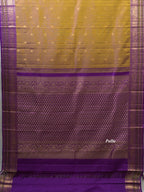Dual Tone Vintage Kanjeevaram silk saree with Olive Meena Border