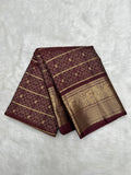 చింతగింజ (Tamarind seed) colour Grand Vairaoosi Vintage Kanjeevaram Saree