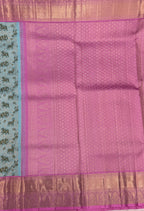 Korvai Kanjeevaram Silk Saree with traditional Vana Singaram