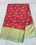 Korvai Kanjeevaram Silk Saree with traditional Vana Singaram
