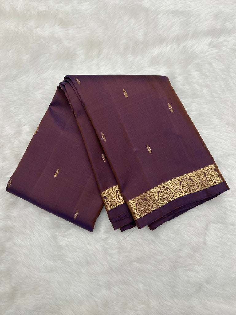 Dual Tone Classic Vintage Kanjeevaram Saree with Thapet Border