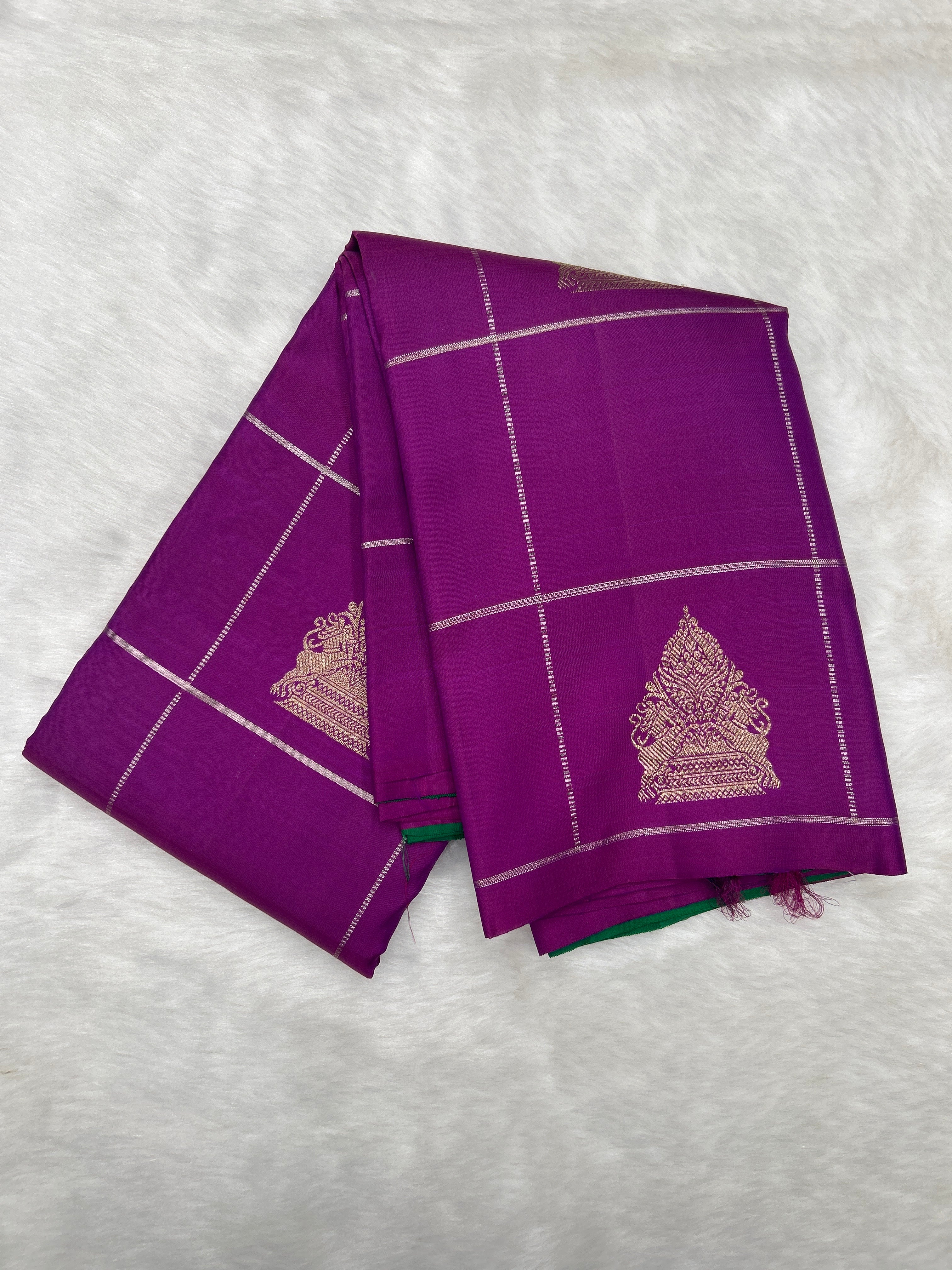 Vintage Borderless Kanjeevaram Saree
