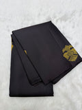 Coffee Brown Borderless kanjeevaram saree with Gandaberunda motif