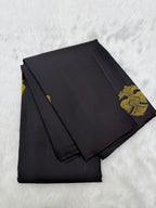 Coffee Brown Borderless kanjeevaram saree with Gandaberunda motif