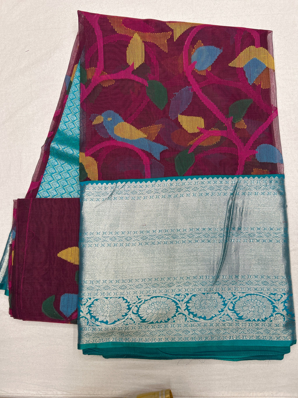 Zari Kota x Kanchi Fusion Saree