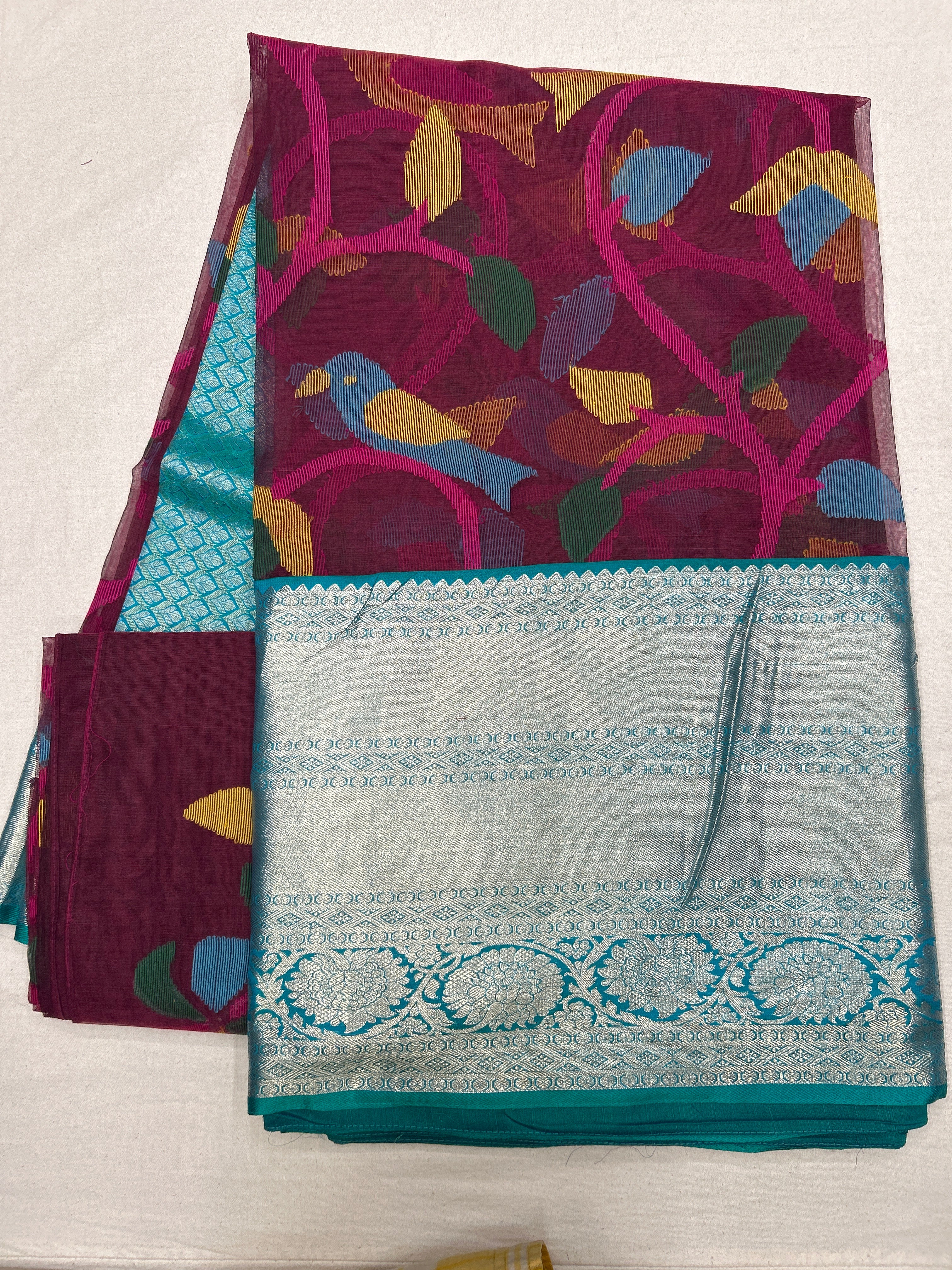 Zari Kota x Kanchi Fusion Saree