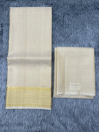 Handloom Dhoti,Kanduva & Shirt/Kurta piece (3 pc Set)
