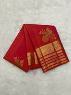 Kanakambaram Vintage Kanjeevaram Saree with Split Border & Meena Peacock Motif