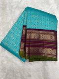 Blue Koravai Kanjeevaram Silk Saree with Brocade and (Varisapet / Meena) Border