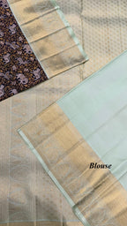 Korvai Kanjeevaram Silk Saree with traditional Vana Singaram