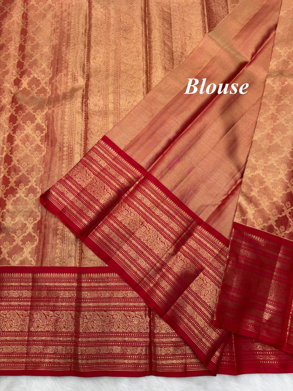 Tissue Kanjeevaram With Jaal Brocade & Traditional Rich Border