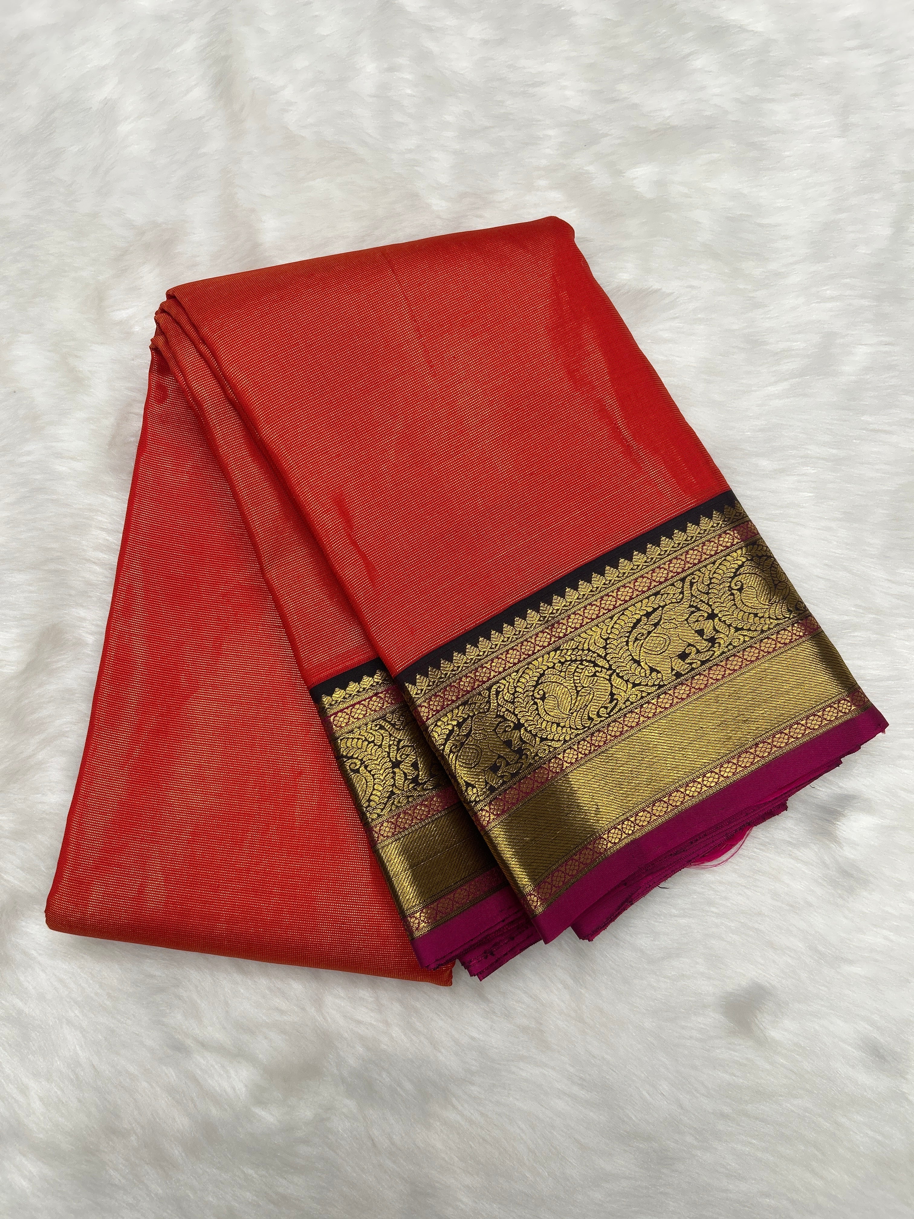 Red Vairaoosi Vintage Kanjeevaram Silk Saree