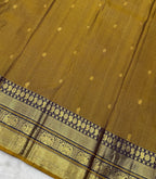 Vintage Kanjeevaram Saree with Nakshatra on body & Mustard Meena Border