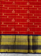 Red & Violet Korvai Vintage Kanjeevaram Saree