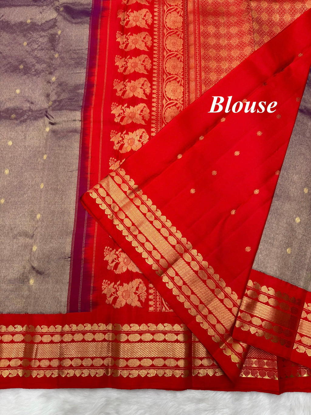 Vintage Korvai Zari pack Kanjeevaram Saree with a Korvai Thapet Border & Rich Pallu