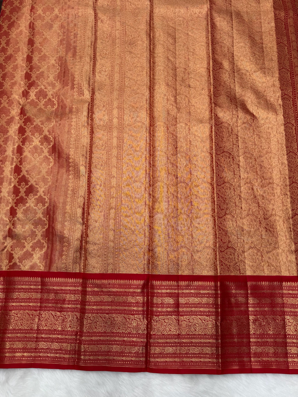 Tissue Kanjeevaram With Jaal Brocade & Traditional Rich Border
