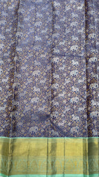 Korvai Kanjeevaram Silk Saree with traditional Vana Singaram