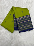 Green Korvai Kanjeevaram silk saree with (Varisapet /Meena) Border